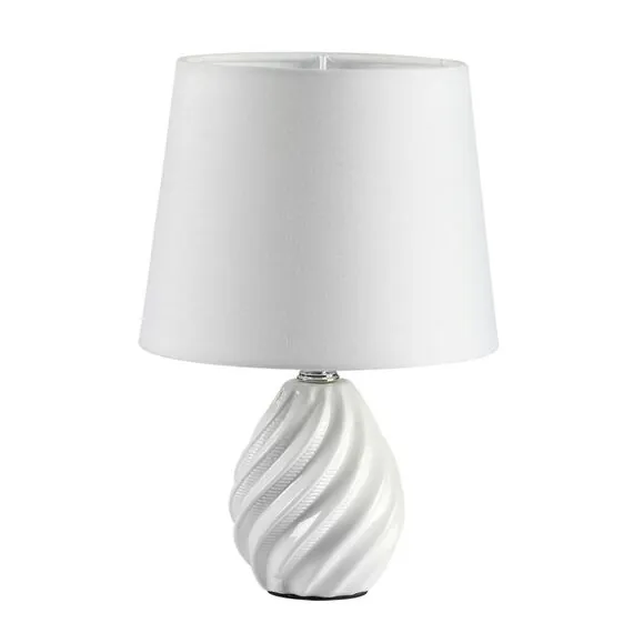 LUMION 8143/1T MODERNI LN25 000 белый, керамика/текстиль Настольная лампа Е27 1*60W 220V KEILA