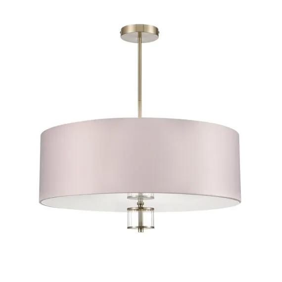 LUMION 8109/7C MODERNI LN25 129 латунь титаниум/бежевый, металл/текстиль/стекло Люстра потолочная E14 7*40W 220V DAMONA