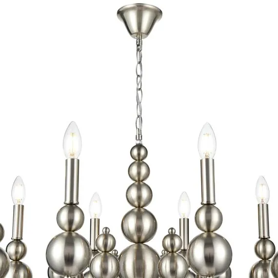 LUMION 8107/8 MODERNI LN25 122 никель, металл Люстра Е14 8*40W 220V NANA, изображение 5