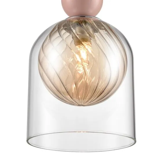 LUMION 8067/1A MODERNI LN25 299 хром/амбер/прозрачный, металл/стекло Подвесной светильник G9 1*20W 220V GALLO, изображение 7