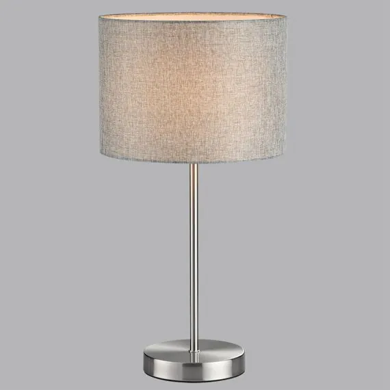 LUMION 8251/1T MODERNI LN25 000  никель/серый, металл/текстиль Настольная лампа Е27 60W 220V NIKKI, изображение 6