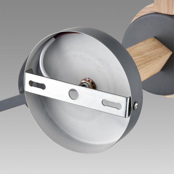 LUMION 8096/3C MODERNI LN25 267 серый/серый металл, дерево/металл Люстра потолочная Е27 3*60W 220V COLANGE, изображение 8