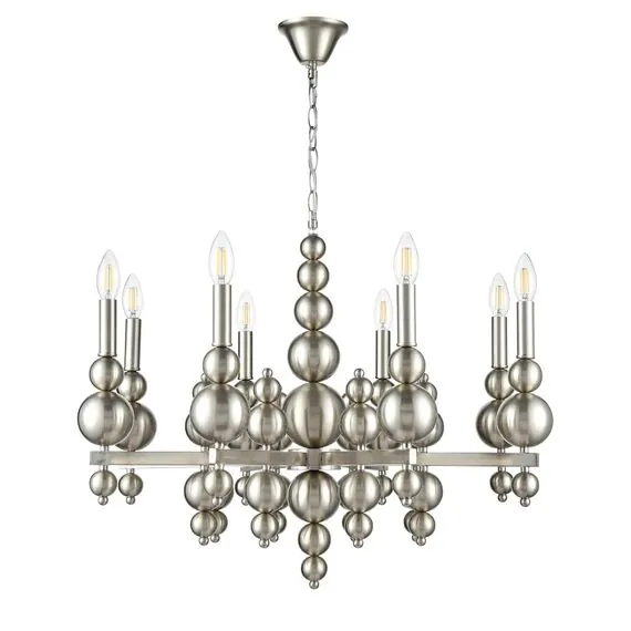 LUMION 8107/8 MODERNI LN25 122 никель, металл Люстра Е14 8*40W 220V NANA