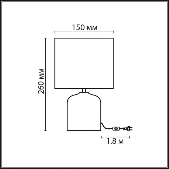 LUMION 8148/1T MODERNI LN25 000 серый, керамика/текстиль Настольная лампа Е27 1*60W 220V MRAMAO, изображение 2