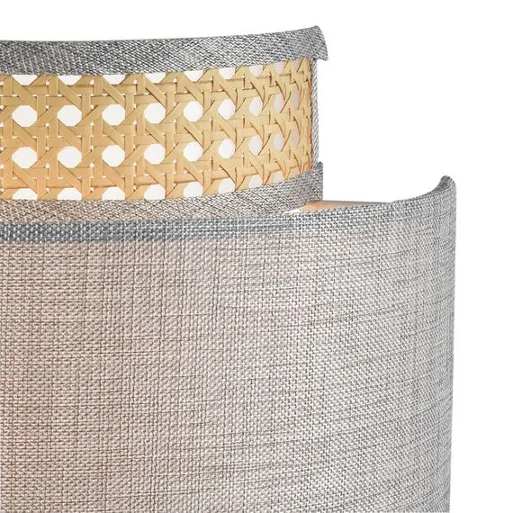 LUMION 8043/1W MODERNI LN25 266 черный/серый/бежевый, металл/текстиль/ротанг Бра Е27 1*60W 220V LAUNA, изображение 7