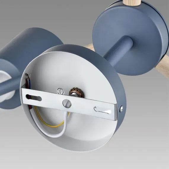 LUMION 8098/3C MODERNI LN25 271 синий/синий металл, дерево/металл Люстра потолочная Е27 3*60W 220V ROSALINA, изображение 8