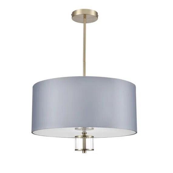 LUMION 8108/5C MODERNI LN25 131 латунь титаниум/серый, металл/текстиль/стекло Люстра потолочная E14 5*40W 220V DAMONA