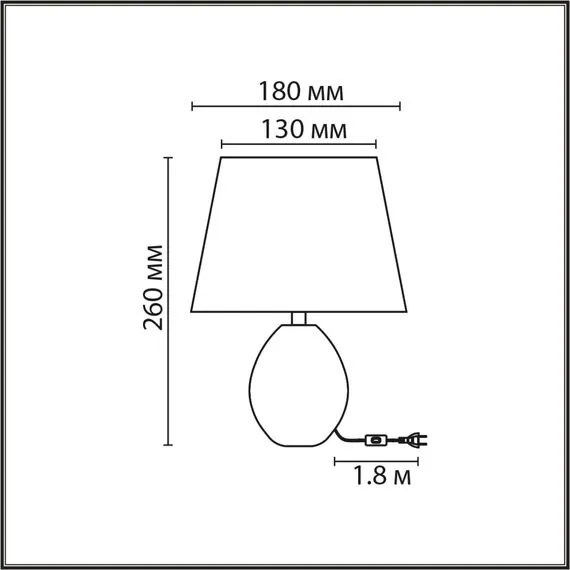 LUMION 8143/1T MODERNI LN25 000 белый, керамика/текстиль Настольная лампа Е27 1*60W 220V KEILA, изображение 2