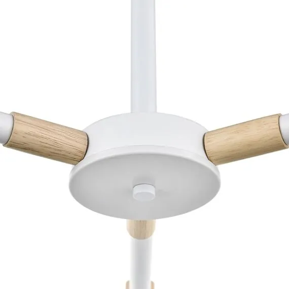 LUMION 8097/3C MODERNI LN25 269 белый/белый металл, дерево/металл Люстра потолочная Е27 3*60W 220V ROSALINA, изображение 3