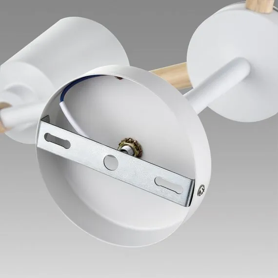 LUMION 8097/3C MODERNI LN25 269 белый/белый металл, дерево/металл Люстра потолочная Е27 3*60W 220V ROSALINA, изображение 8