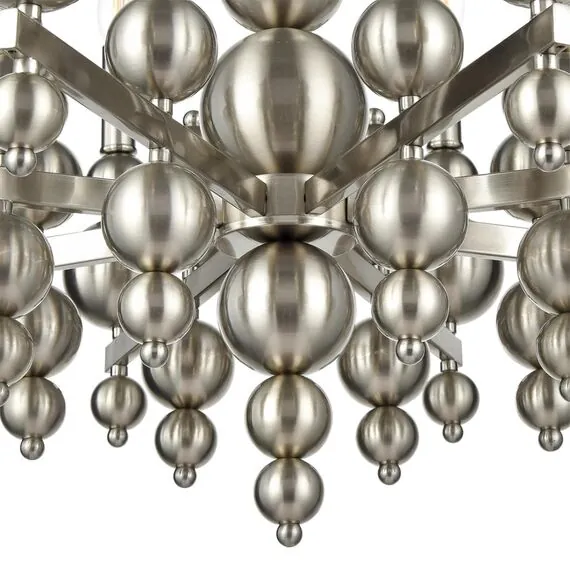 LUMION 8107/8 MODERNI LN25 122 никель, металл Люстра Е14 8*40W 220V NANA, изображение 4