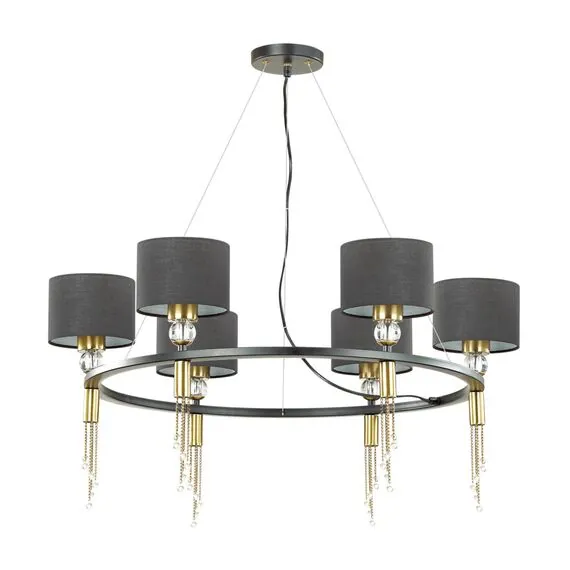 LUMION 4516/6 NEOCLASSI LN20 66 античная латунь, черный Люстра E27 6*60W 220V SANTIAGO