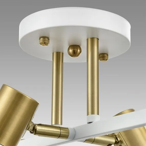 LUMION 8045/6C MODERNI LN25 186 белый, латунь/белый металл/металл Люстра потолочная Е14 6*40W 220V ANRIYA, изображение 7