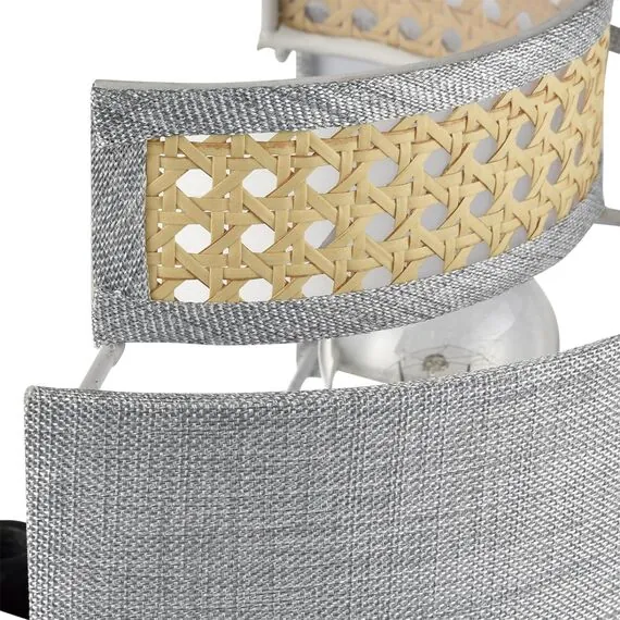 LUMION 8043/1W MODERNI LN25 266 черный/серый/бежевый, металл/текстиль/ротанг Бра Е27 1*60W 220V LAUNA, изображение 3