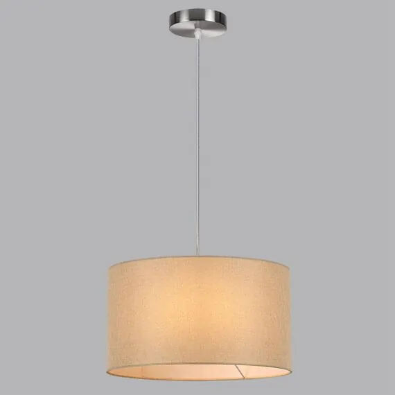 LUMION 8250/2 MODERNI LN25 000  никель/бежевый, металл/текстиль Подвес Е27 2*60W 220V NIKKI, изображение 4