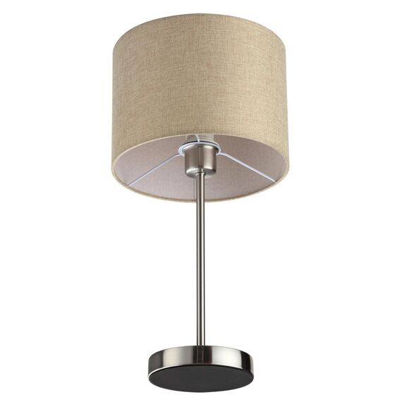 LUMION 8250/1T MODERNI LN25 000  никель/бежевый, металл/текстиль Настольная лампа Е27 60W 220V NIKKI, изображение 5