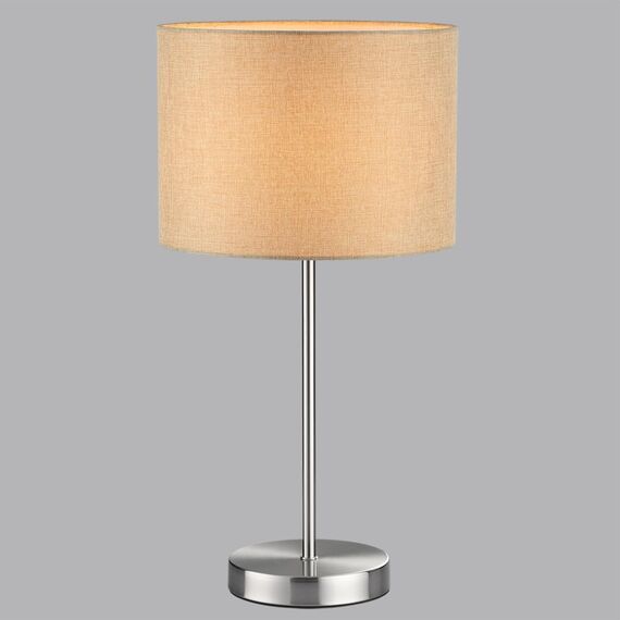 LUMION 8250/1T MODERNI LN25 000  никель/бежевый, металл/текстиль Настольная лампа Е27 60W 220V NIKKI, изображение 6