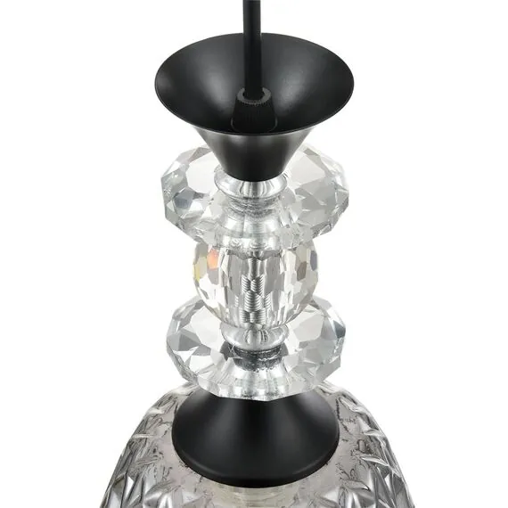 LUMION 8057/1A SUSPENTIONI LN25 311 черный/смоки металл/стекло Подвесной светильник E27 1*60W 220V ELENIKA, изображение 4