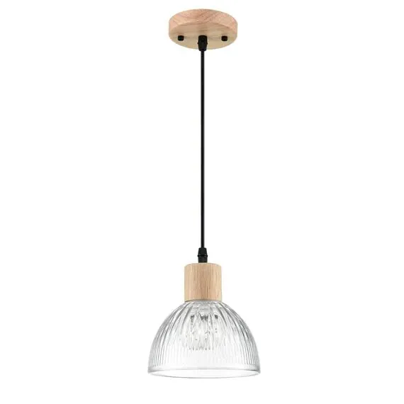 LUMION 8055/1A SUSPENTIONI LN25 310 дерево/прозрачный металл/стекло Подвесной светильник E27 1*60W 220V NATANA