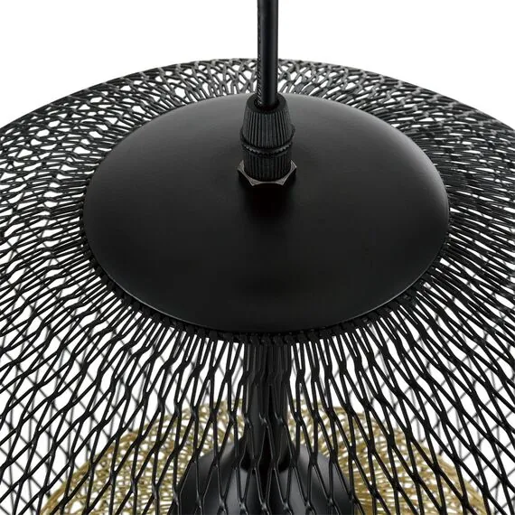 LUMION 8052/1A SUSPENTIONI LN25 315 черный/черный, золото металл/металл Подвесной светильник E27 1*60W 220V LEONELA, изображение 3