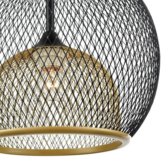 LUMION 8052/1A SUSPENTIONI LN25 315 черный/черный, золото металл/металл Подвесной светильник E27 1*60W 220V LEONELA, изображение 8