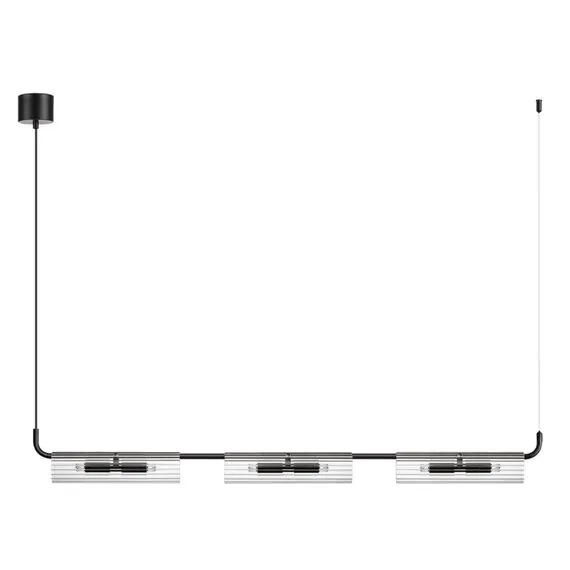 LUMION 6561/6 SUSPENTIONI LN25 241  черный/прозрачный/металл/стекло Подвес G9 6*20W 220V TORONTO