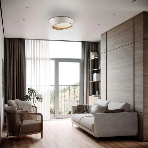 SONEX 7693/60L AVRA LED SN 048 Светильник металл/акрил/белый/золотистый LED 60Вт 3000-6000K D500 IP20 пульт ДУ APEX, изображение 3