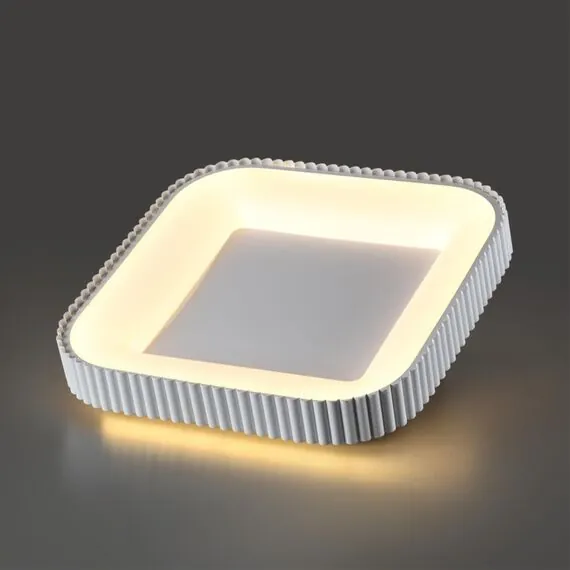 SONEX 7767/56L AVRA LED SN 039 Светильник металл/белый LED 56Вт+14Вт 3000-6000K 500х500 IP43 пульт ДУ+подсветка SHARMEL, изображение 3