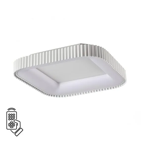 SONEX 7767/56L AVRA LED SN 039 Светильник металл/белый LED 56Вт+14Вт 3000-6000K 500х500 IP43 пульт ДУ+подсветка SHARMEL