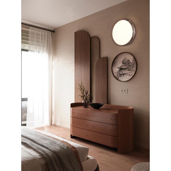 SONEX 7637/AL BASICA SN 169 Светильник пластик/корич. под дер. LED 18Вт 4000K D295 IP43 ZIF WOOD, изображение 3