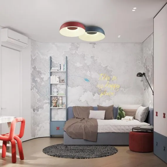 SONEX 7689/40L AVRA LED SN 043 Светильник металл/акрил/белый/синий LED 40Вт 4000K D360 IP20 CONFY, изображение 3