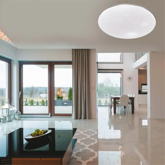 SONEX 2052/DL PALE SN 211 Светильник пластик/белый/хром LED 48Вт 4000K D410 IP43 ABASI, изображение 3