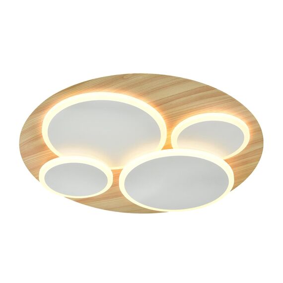 SONEX 7734/60L MITRA LED SN Светильник металл/акрил/стекло/белый/под дерево LED 60Вт 3000-6000К D450 IP20 пульт ДУ PINE, изображение 8