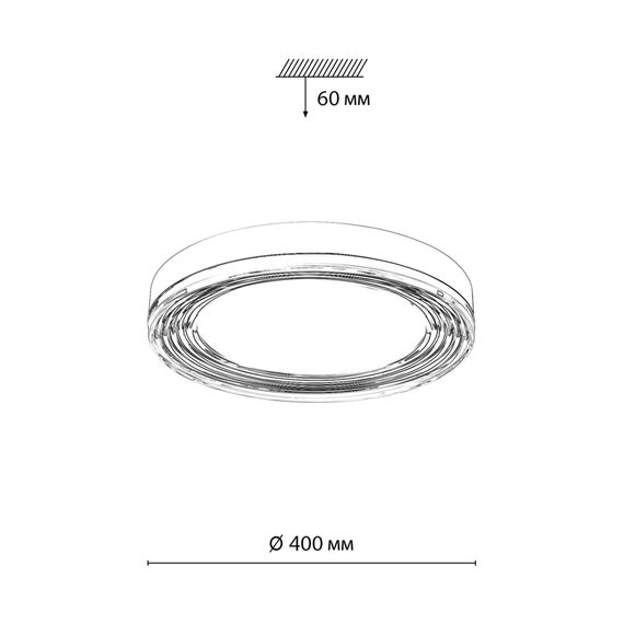 SONEX 7728/76L MITRA LED SN 101 Светильник металл/акрил/серебро/прозрачный LED 76Вт 4000K D400 IP20 INFINITA, изображение 2