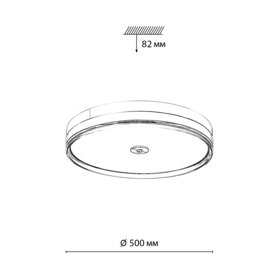 SONEX 7727/112L MITRA LED SN 101 Светильник металл/акрил/никель/прозрачный LED 112Вт 4000K D500 IP20 ETERNA, изображение 2