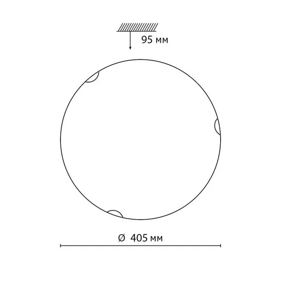 SONEX 7602/DL SNOK SN Светильник стекло/белое/золото LED 48Вт 4000K D405 IP20 AMMONITE, изображение 2