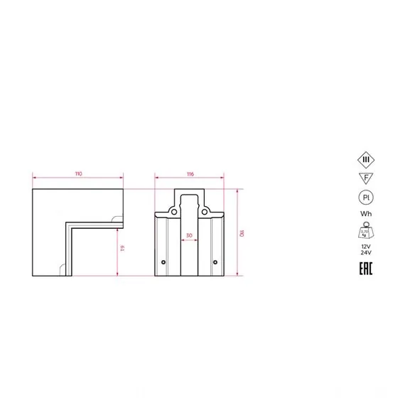 Stellanova SN 305 Соединительный элемент (угол 90 стена/стена, стена/потолок) для SABER 30, изображение 8