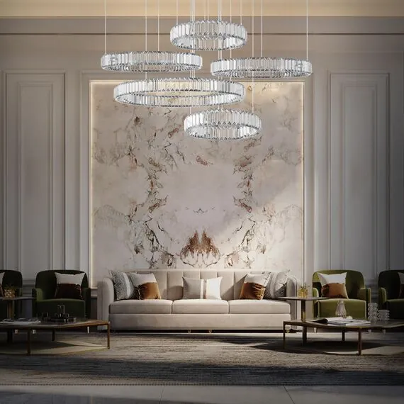 LOFT IT 10135/5 Chrome Подвесной светильник Crystal ring, изображение 3