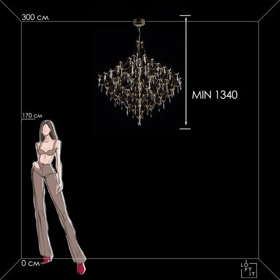 LOFT IT 10259/1000 Gold Asfour Подвесной светильник Mira, изображение 10