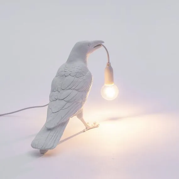 Seletti 00124523; 14732 Настольная лампа Bird Waiting White, изображение 5
