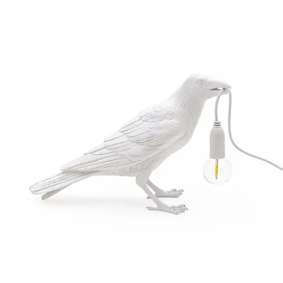 Seletti 00124523; 14732 Настольная лампа Bird Waiting White