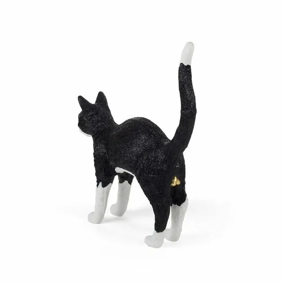 Seletti 00125761; 15042 Настольная лампа Jobby The Cat Black and White, изображение 8