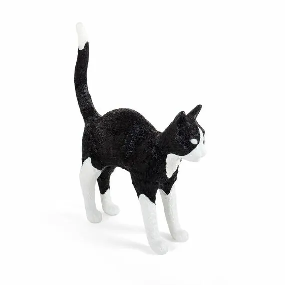 Seletti 00125761; 15042 Настольная лампа Jobby The Cat Black and White