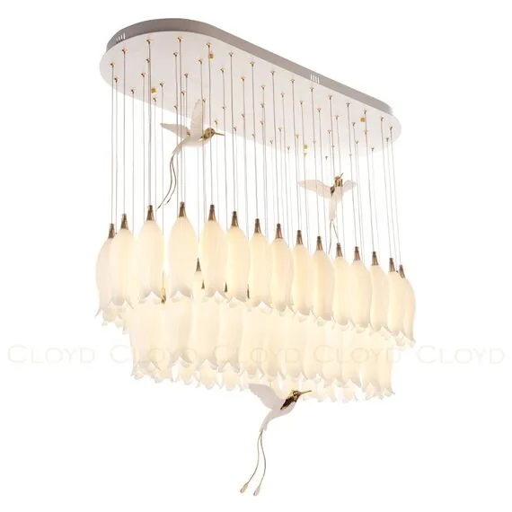 Cloyd 10814 Люстра ARGANA C54 ширина - 110 см, керамика, фарфор белый