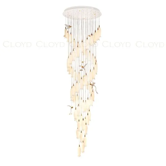 Cloyd 10813 Люстра ARGANA C60 высота - 293 см, керамика, фарфор белый