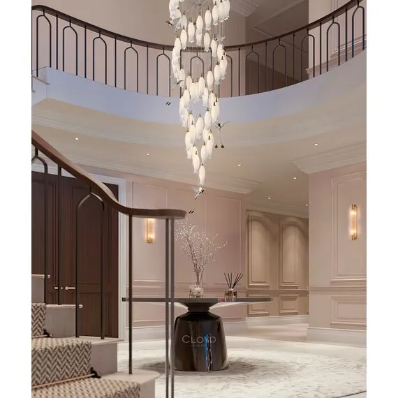 Cloyd 10813 Люстра ARGANA C60 высота - 293 см, керамика, фарфор белый, изображение 3