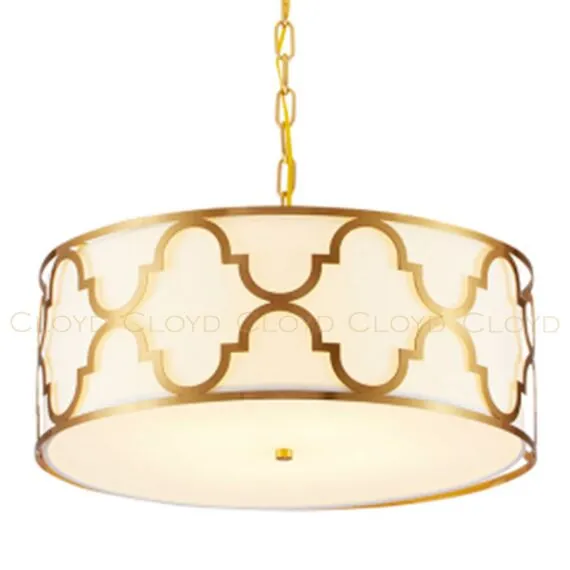 Cloyd 11127 Люстра BAXT C4 белый абажур диаметр - 50 см, латунь
