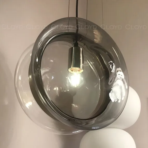 Cloyd 11355 Подвесной светильник EPICANTUS P1 диаметр - 28 см, никель дымчатое стекло, изображение 3