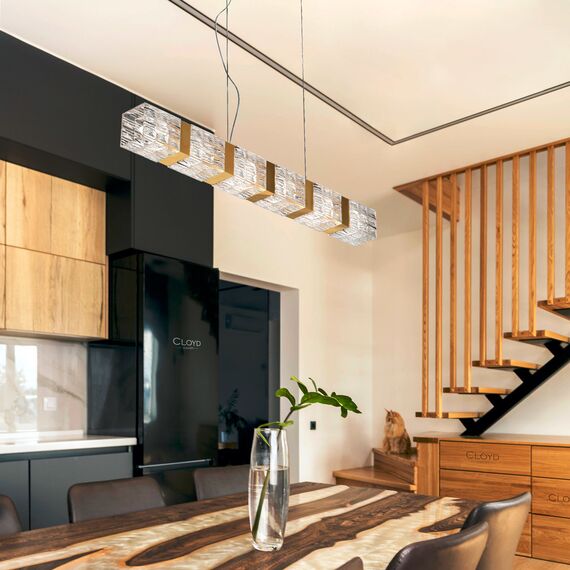 Cloyd 10680 Подвесной светильник CORUND - A P6 ширина - 86 см, латунь, изображение 2