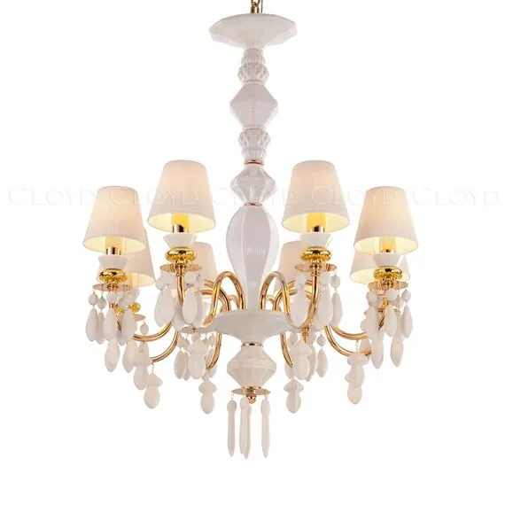 Cloyd 11219 Люстра LOTTIE - C C8 диаметр - 62 см, белая керамика